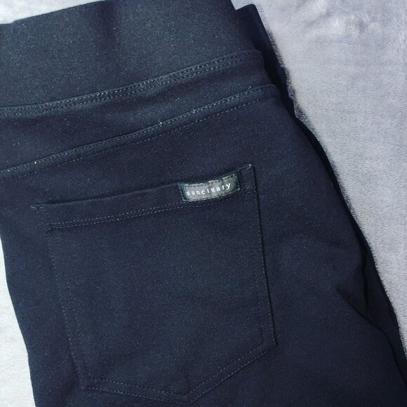 Sanctury by Anthropologie Womens Pants Size LP Black Corporate Goth Career - Picture 6 of 9